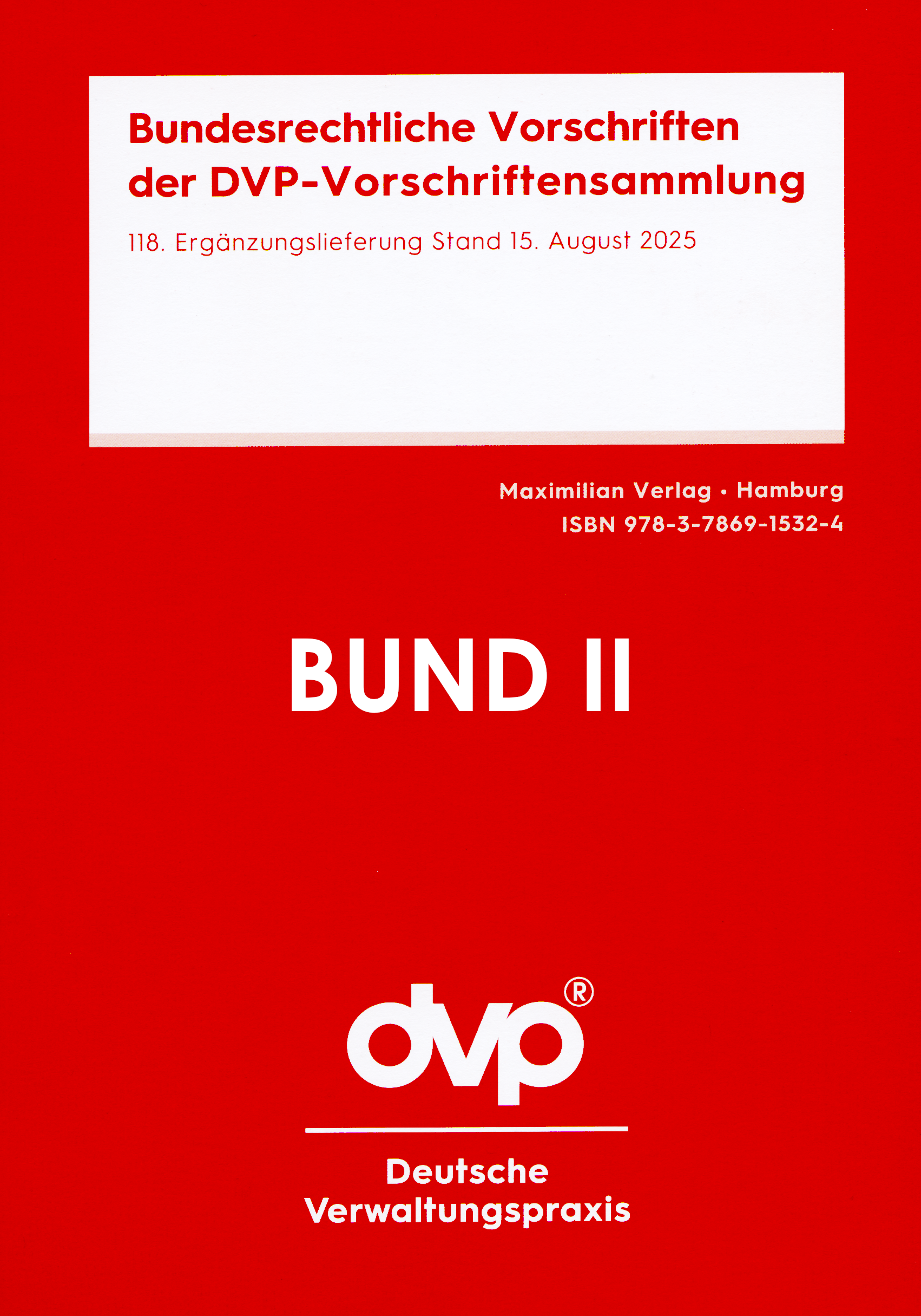 Deutsche Verwaltungspraxis: DVP – BUND II