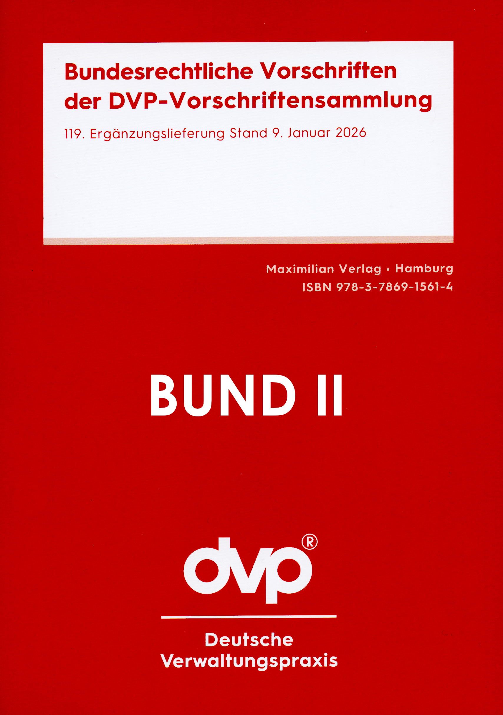 Deutsche Verwaltungspraxis: DVP – BUND II